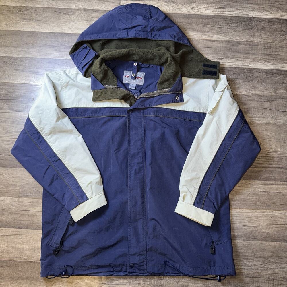 Vintage Y2K In Crowd Hooded Ski Jacket Men XL Blue Nylon Gorpcore Outdoor Coat